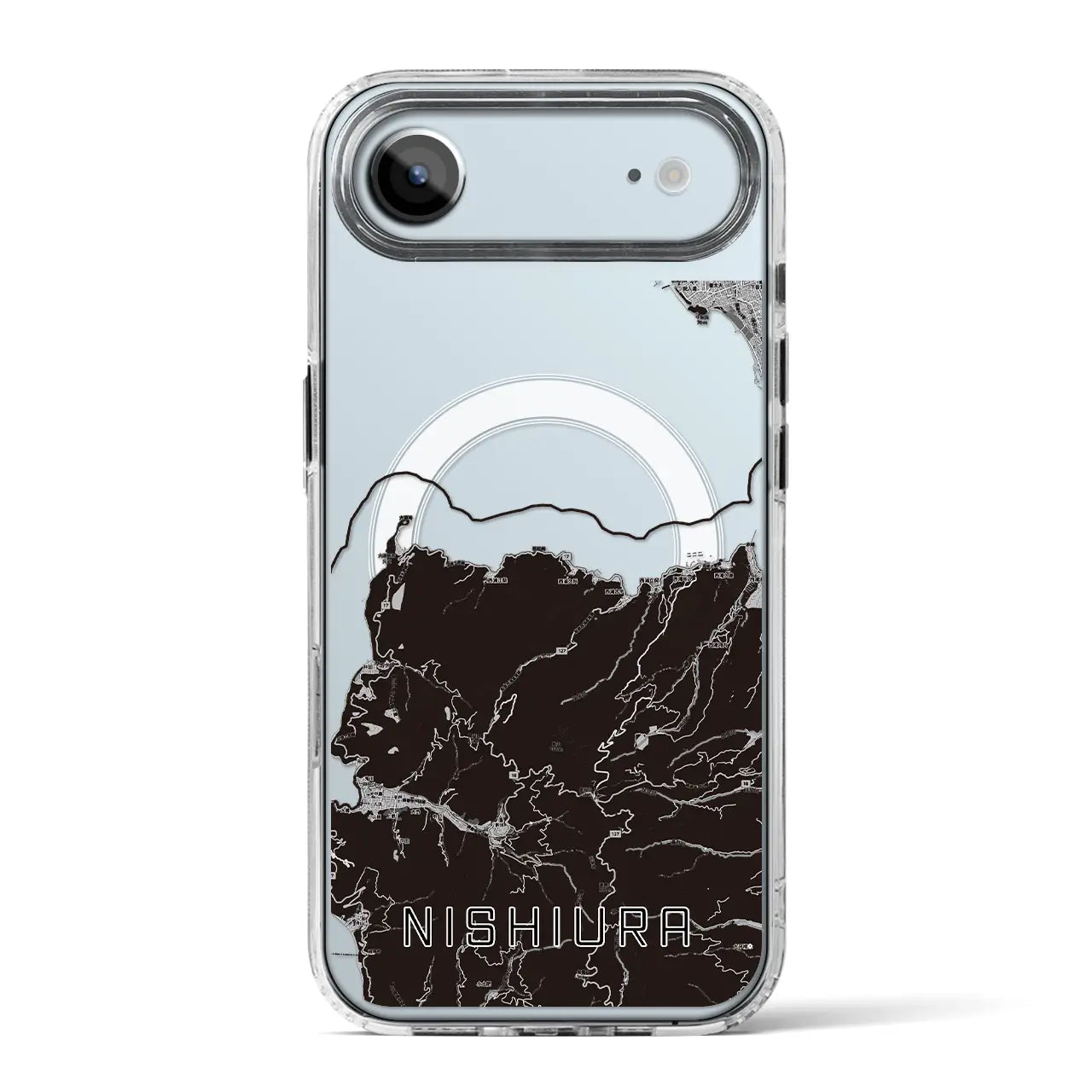 【西浦(静岡県)】地図柄iPhoneケース(MagSafeタイプ)