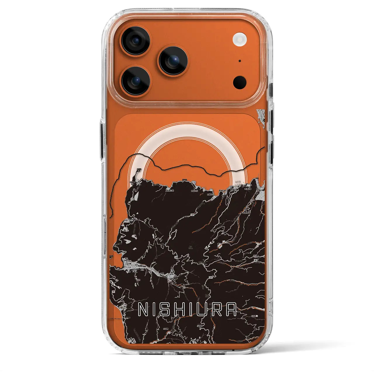 【西浦(静岡県)】地図柄iPhoneケース(MagSafeタイプ)