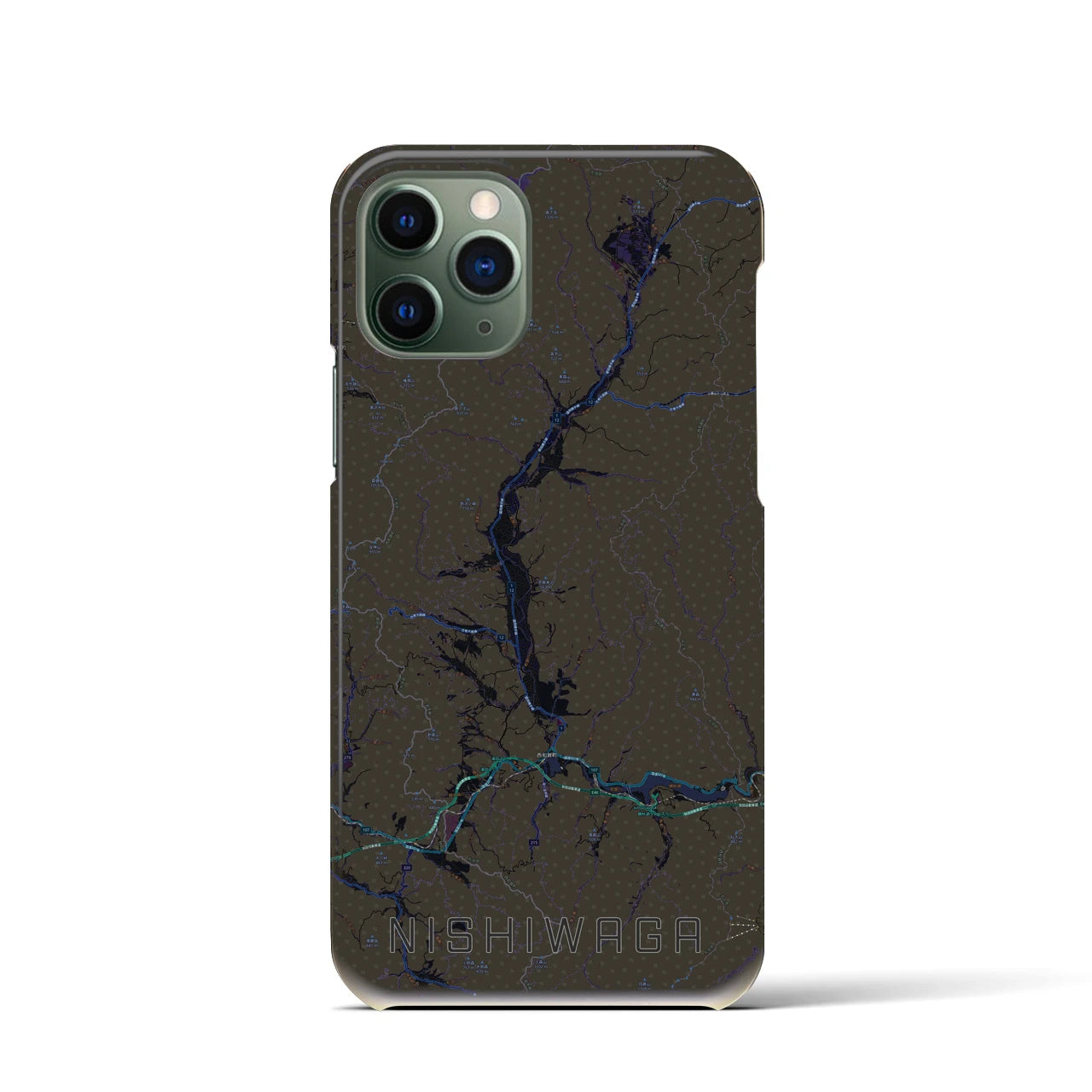 【西和賀(岩手県)】地図柄iPhoneケース(バックカバータイプ)