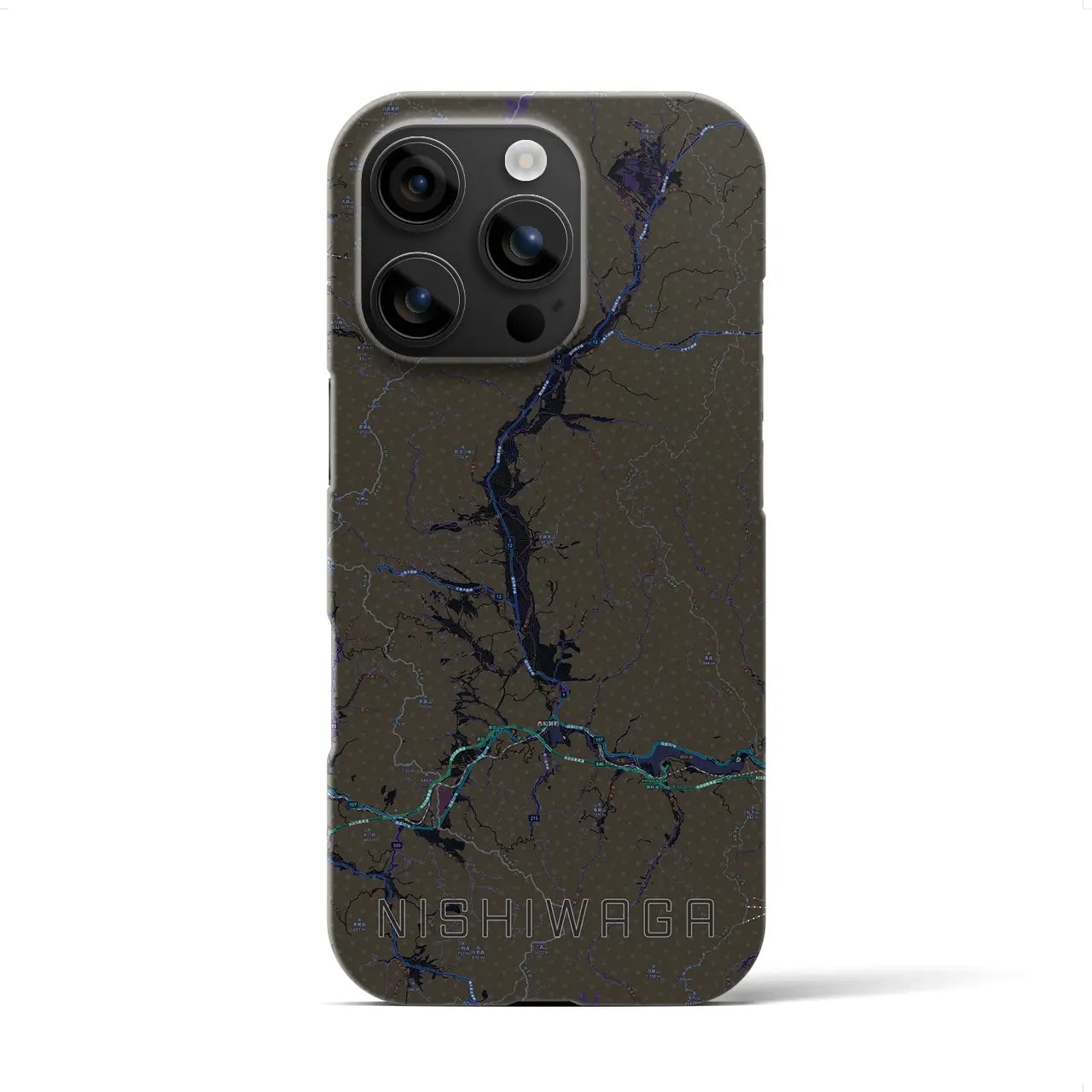 【西和賀(岩手県)】地図柄iPhoneケース(バックカバータイプ)
