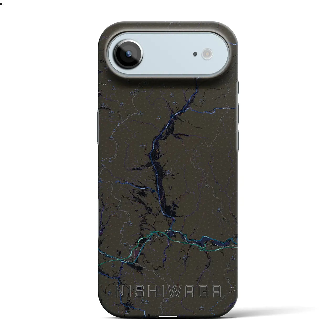 【西和賀(岩手県)】地図柄iPhoneケース(バックカバータイプ)