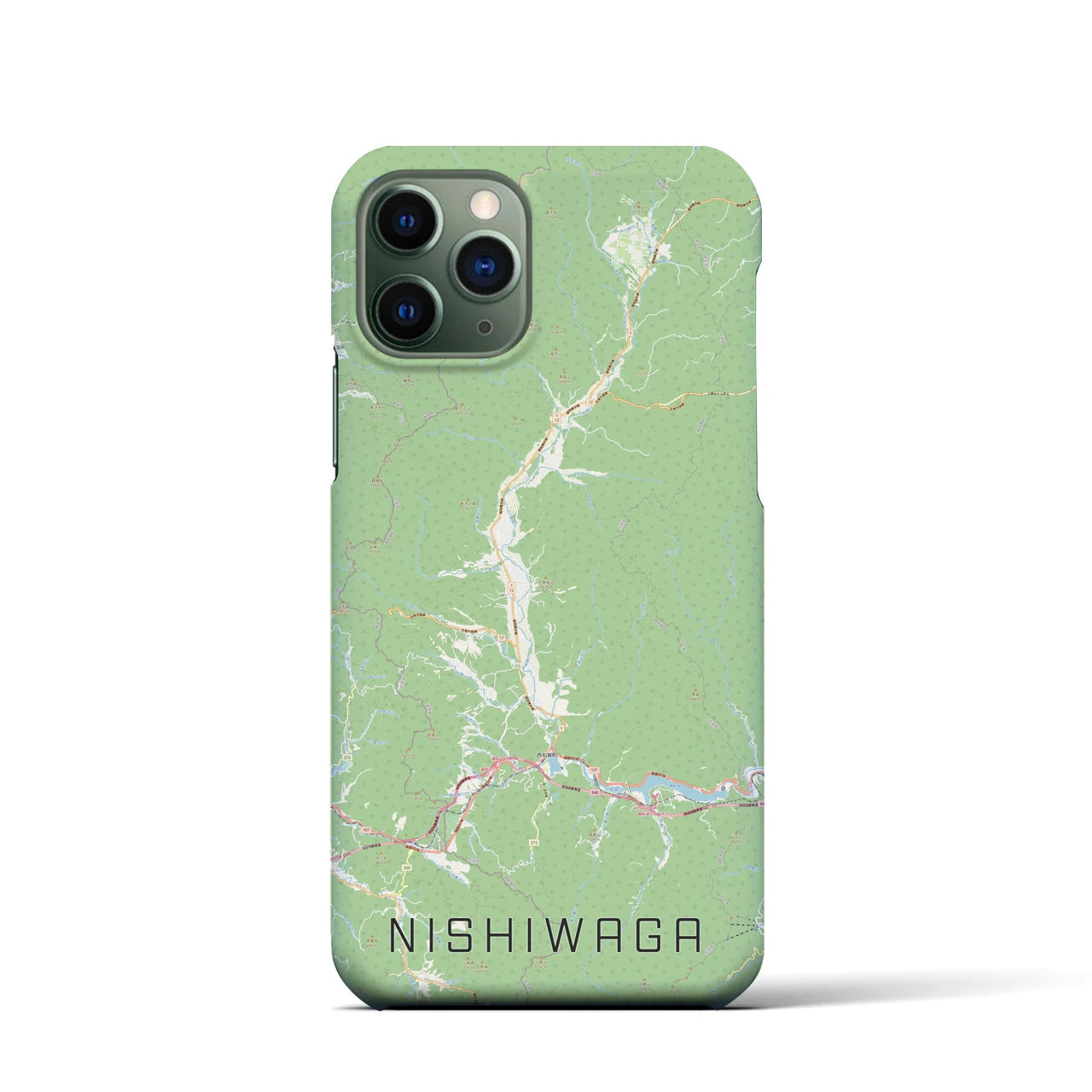 【西和賀(岩手県)】地図柄iPhoneケース(バックカバータイプ)