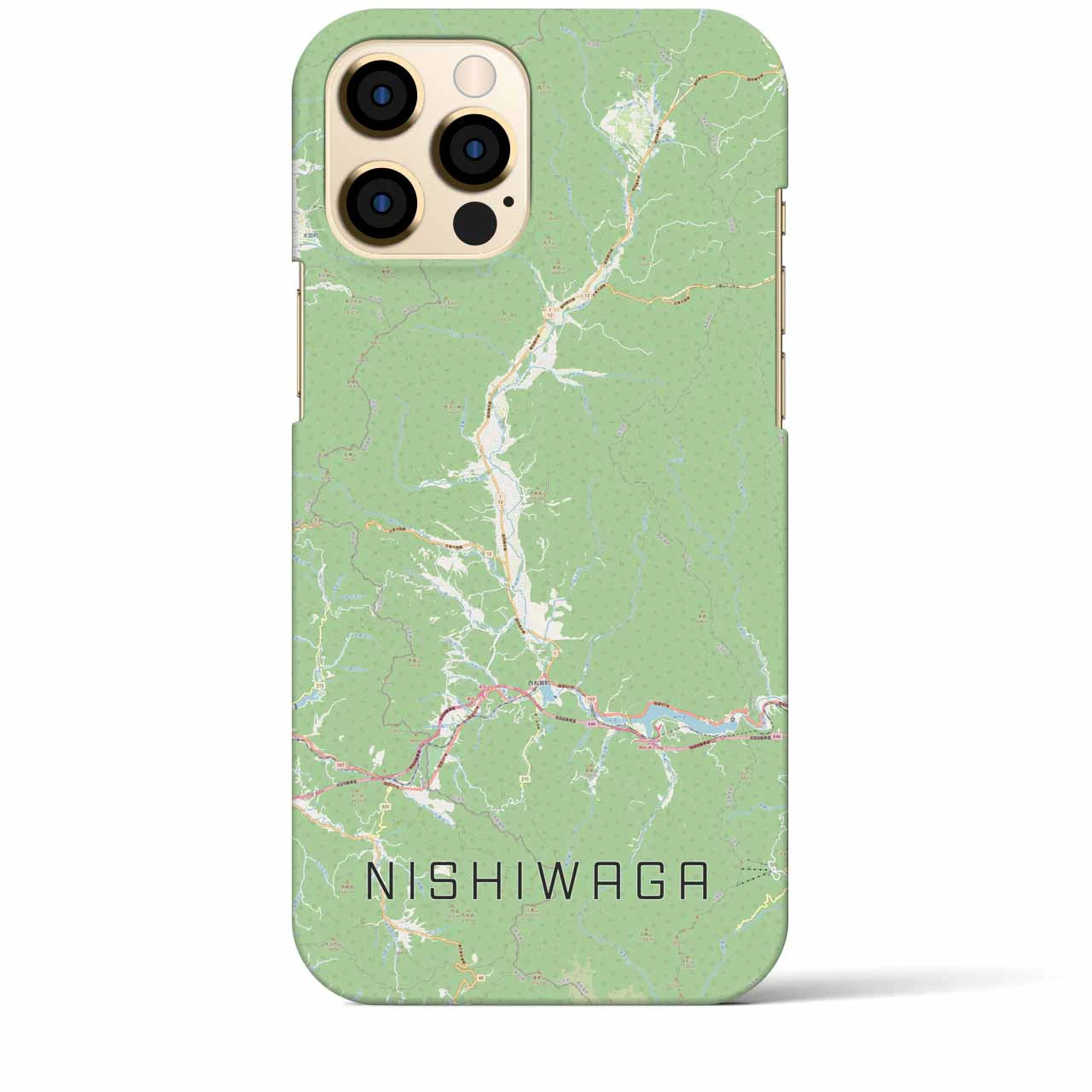 【西和賀(岩手県)】地図柄iPhoneケース(バックカバータイプ)
