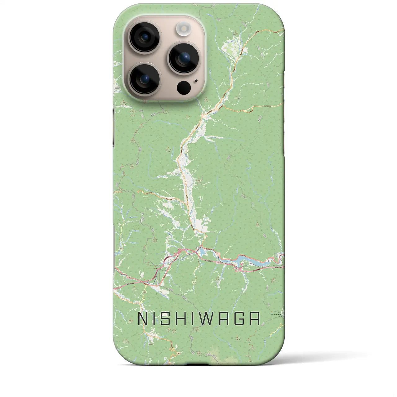 【西和賀(岩手県)】地図柄iPhoneケース(バックカバータイプ)