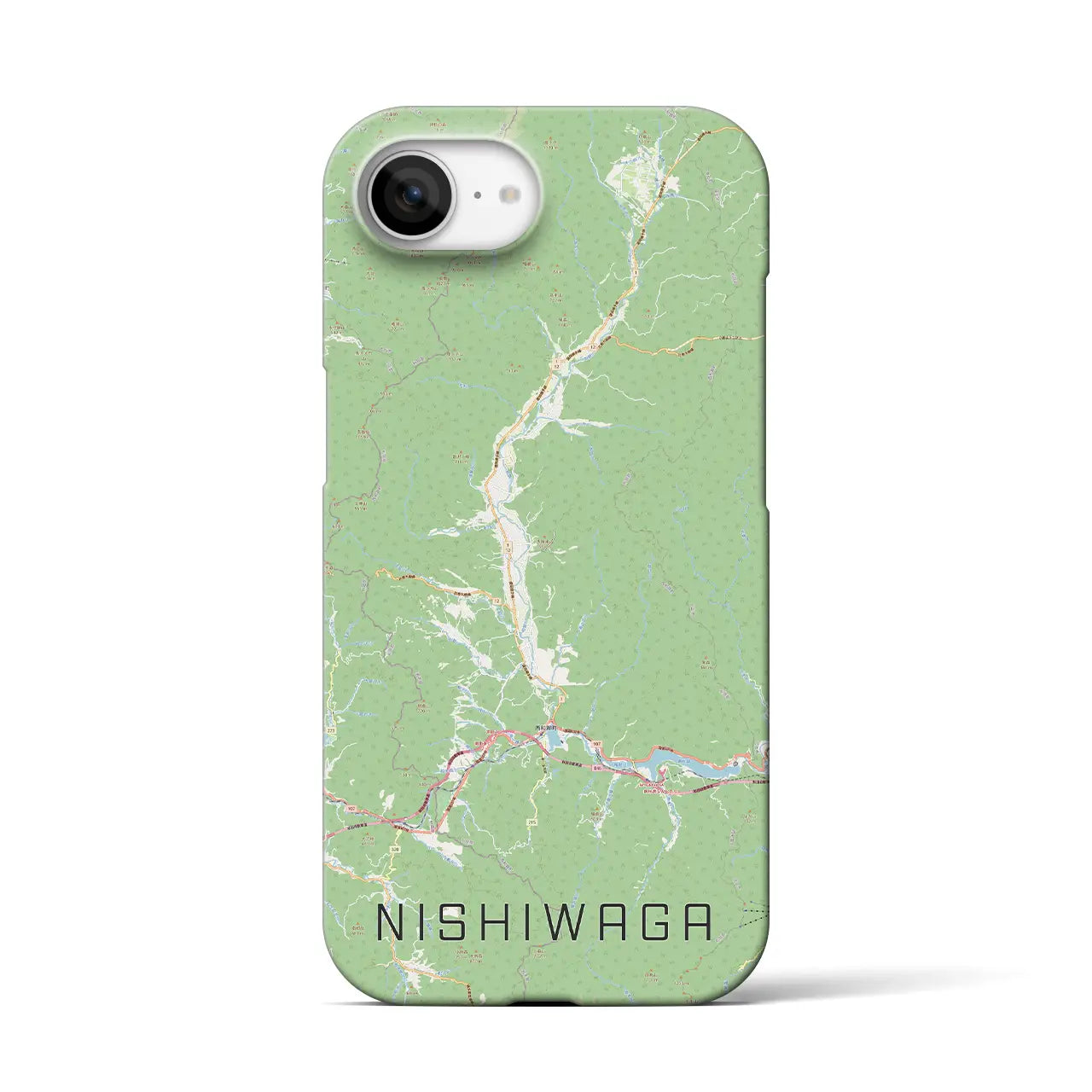 【西和賀(岩手県)】地図柄iPhoneケース(バックカバータイプ)