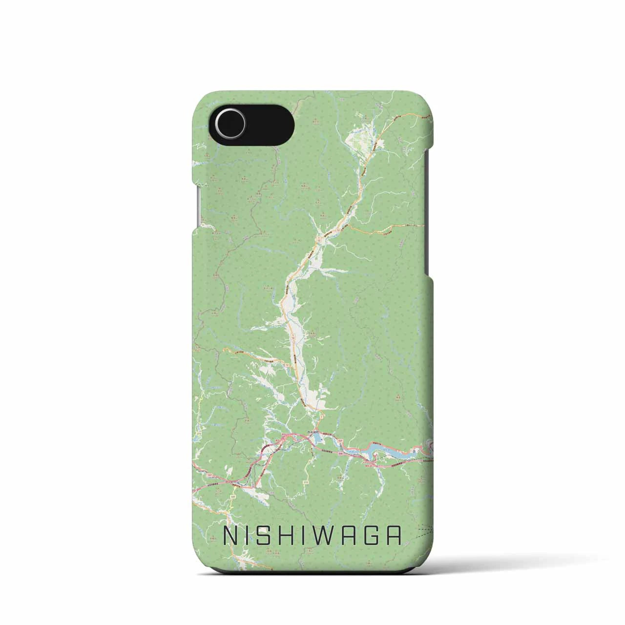 【西和賀(岩手県)】地図柄iPhoneケース(バックカバータイプ)