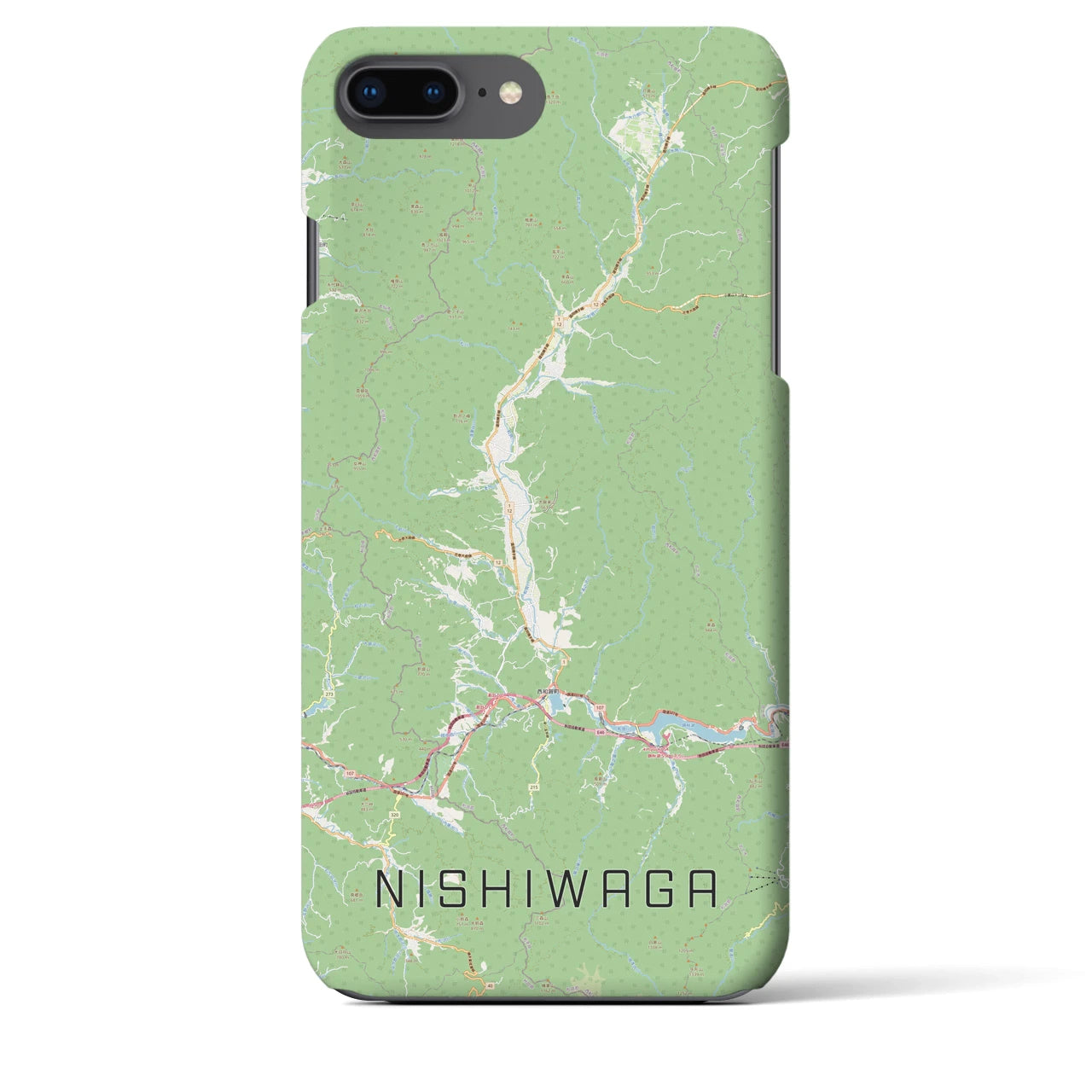 【西和賀(岩手県)】地図柄iPhoneケース(バックカバータイプ)
