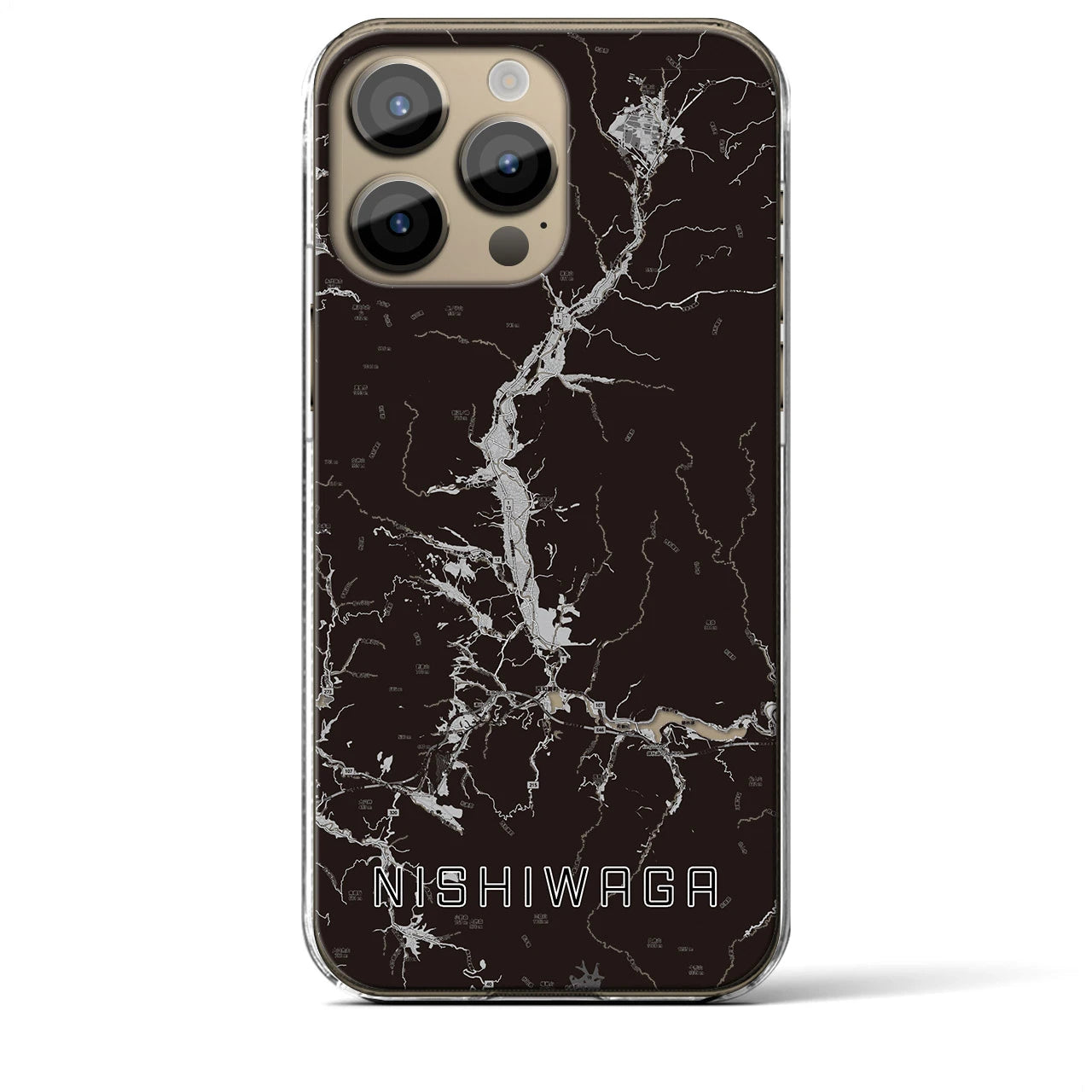 【西和賀(岩手県)】地図柄iPhoneケース(クリアタイプ)