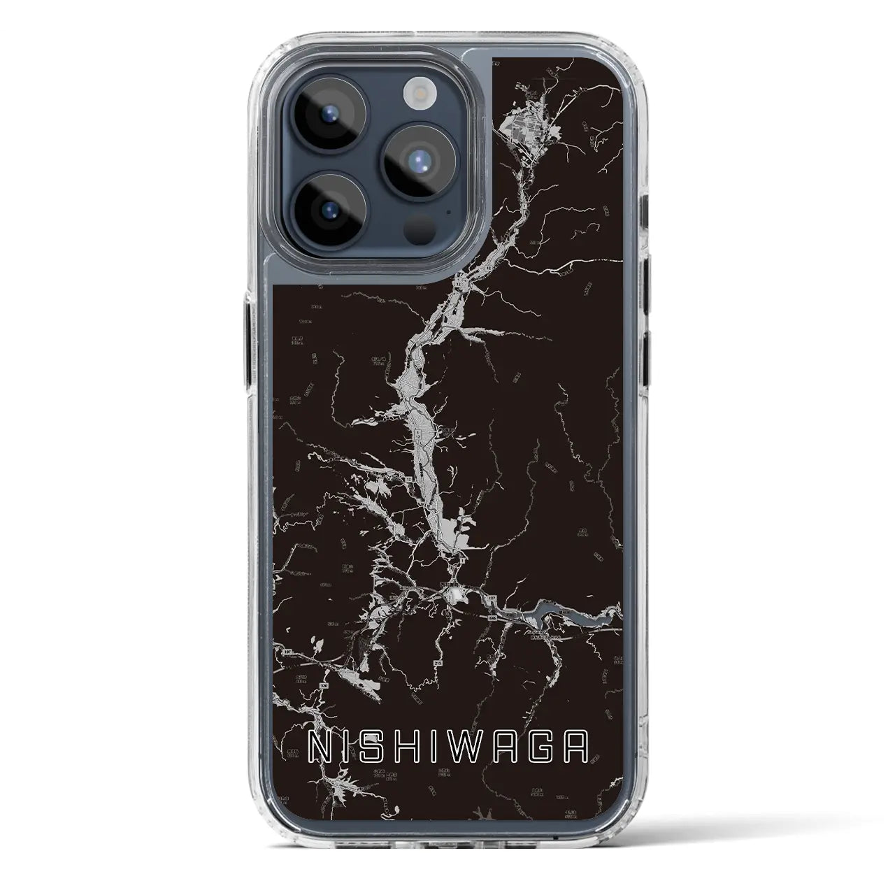 【西和賀(岩手県)】地図柄iPhoneケース(MagSafeタイプ)