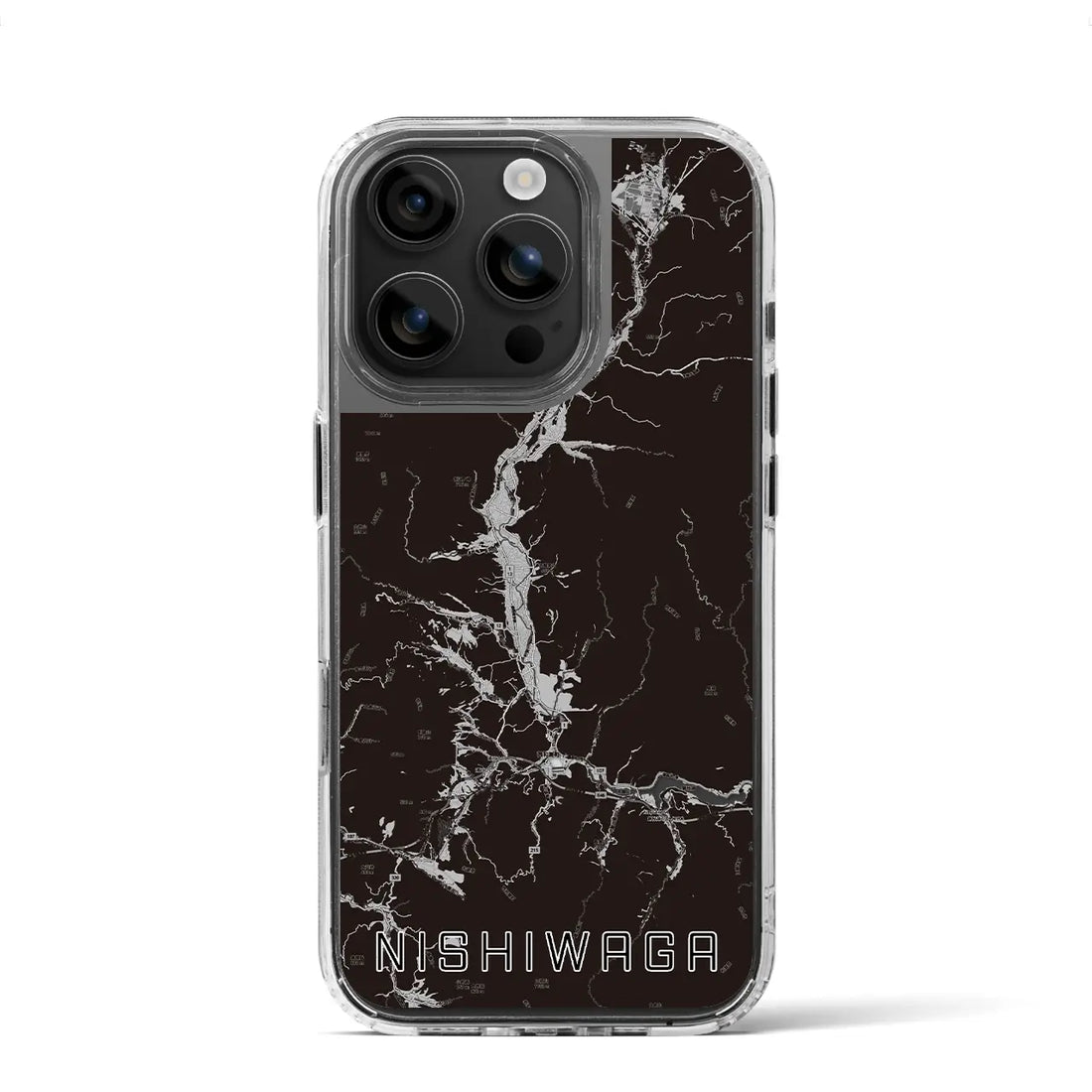 【西和賀(岩手県)】地図柄iPhoneケース(MagSafeタイプ)