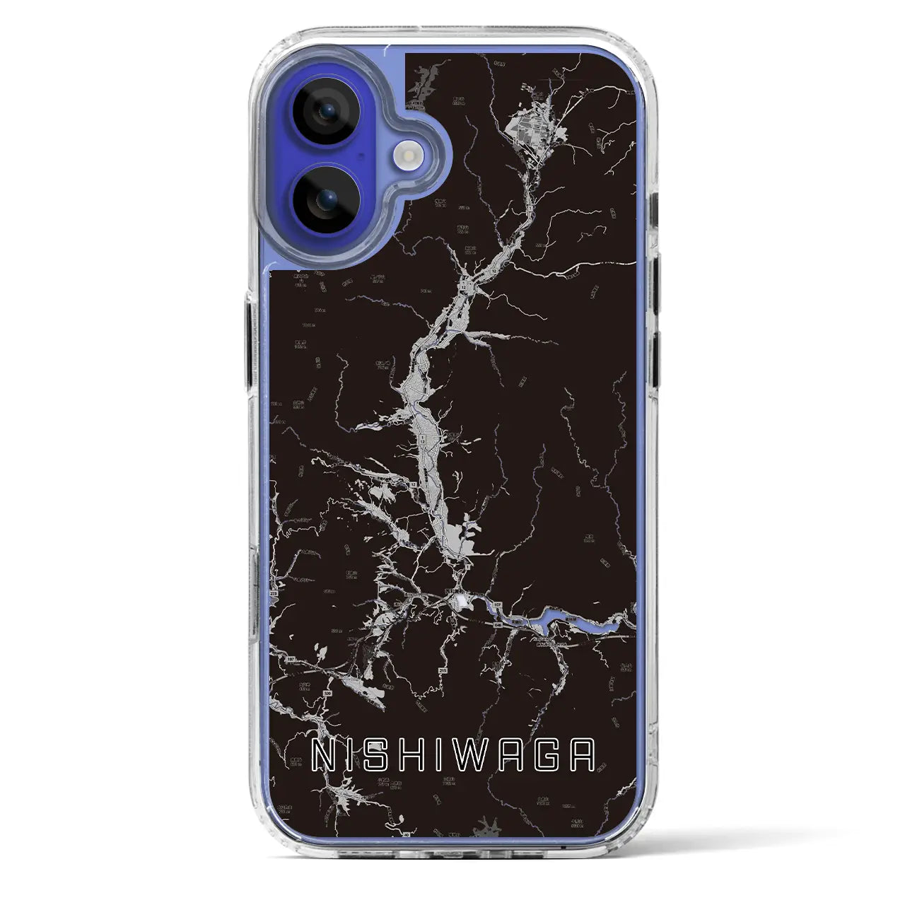 【西和賀(岩手県)】地図柄iPhoneケース(MagSafeタイプ)