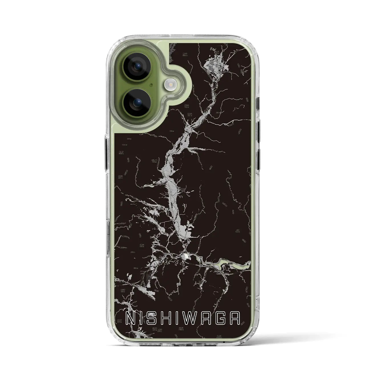 【西和賀(岩手県)】地図柄iPhoneケース(MagSafeタイプ)