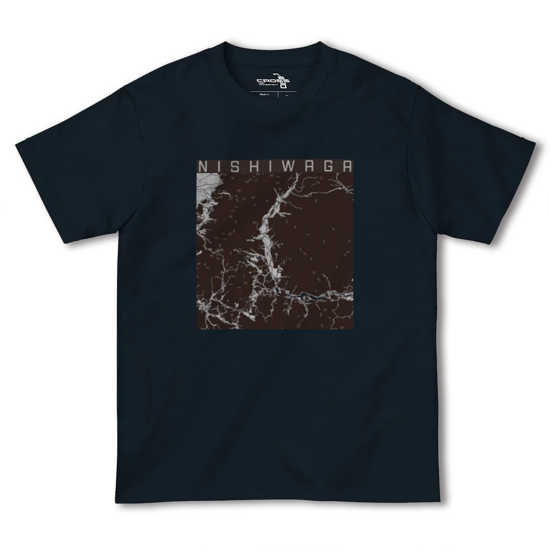 【西和賀(岩手県)】地図柄ヘビーウェイトTシャツ