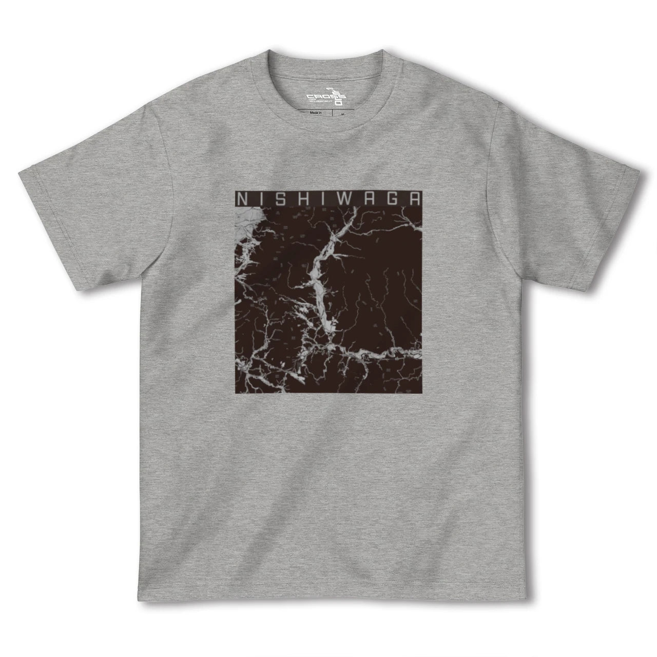 【西和賀(岩手県)】地図柄ヘビーウェイトTシャツ