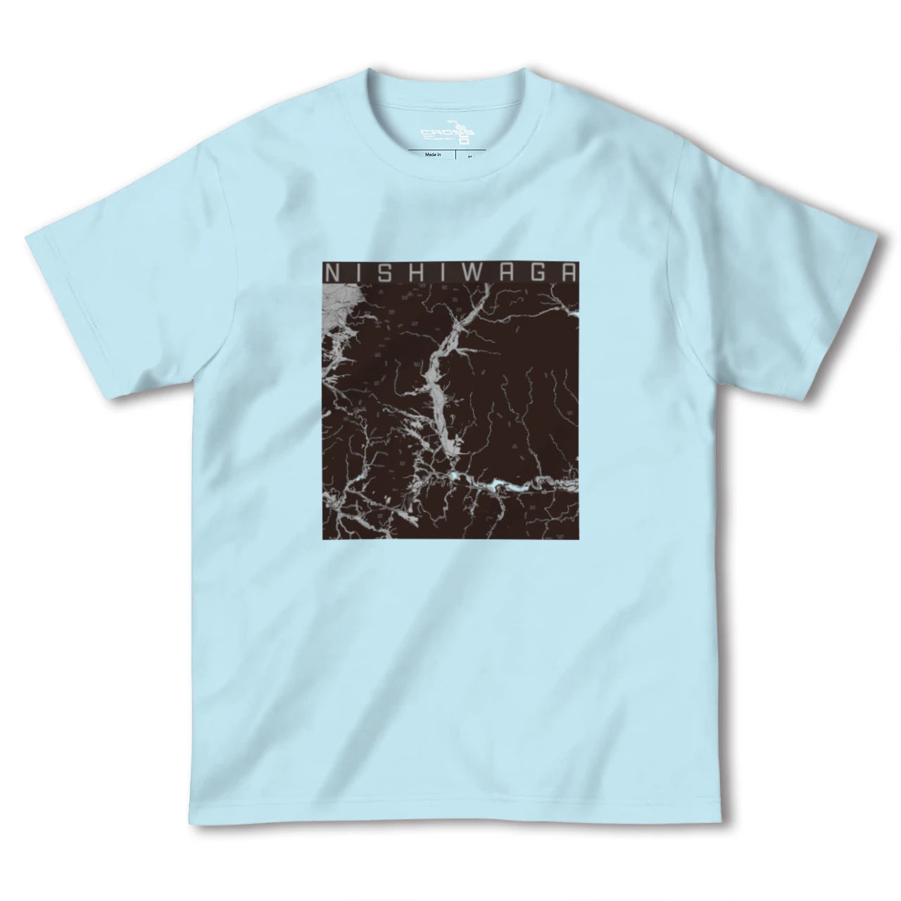 【西和賀(岩手県)】地図柄ヘビーウェイトTシャツ