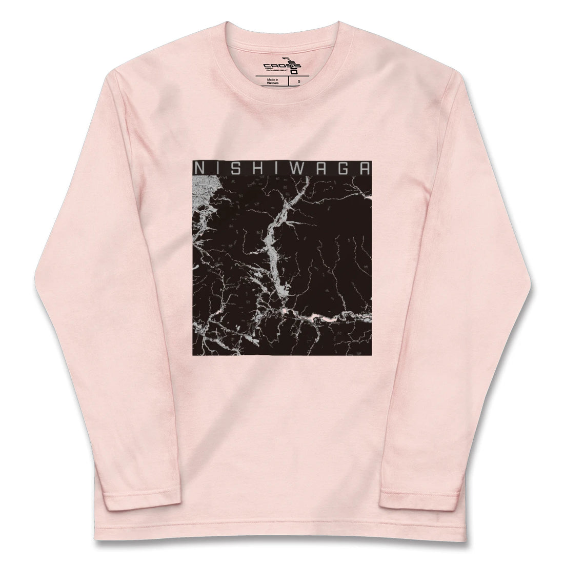【西和賀(岩手県)】地図柄ロングスリーブTシャツ