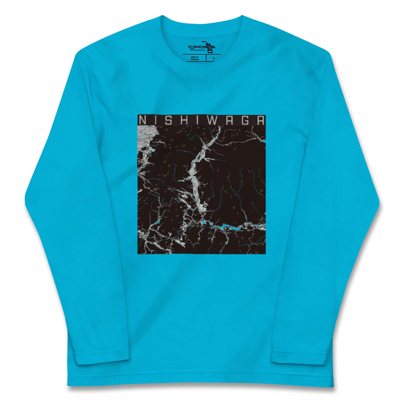 【西和賀(岩手県)】地図柄ロングスリーブTシャツ