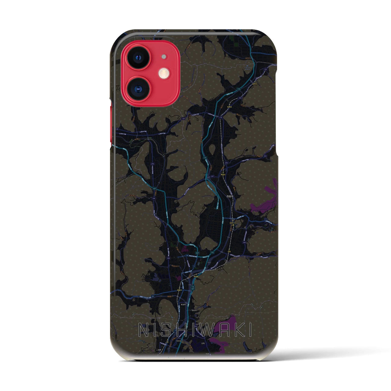 【西脇(兵庫県)】地図柄iPhoneケース(バックカバータイプ)