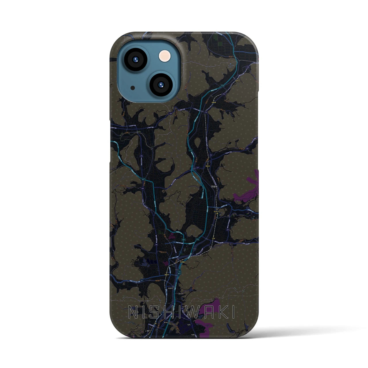 【西脇(兵庫県)】地図柄iPhoneケース(バックカバータイプ)