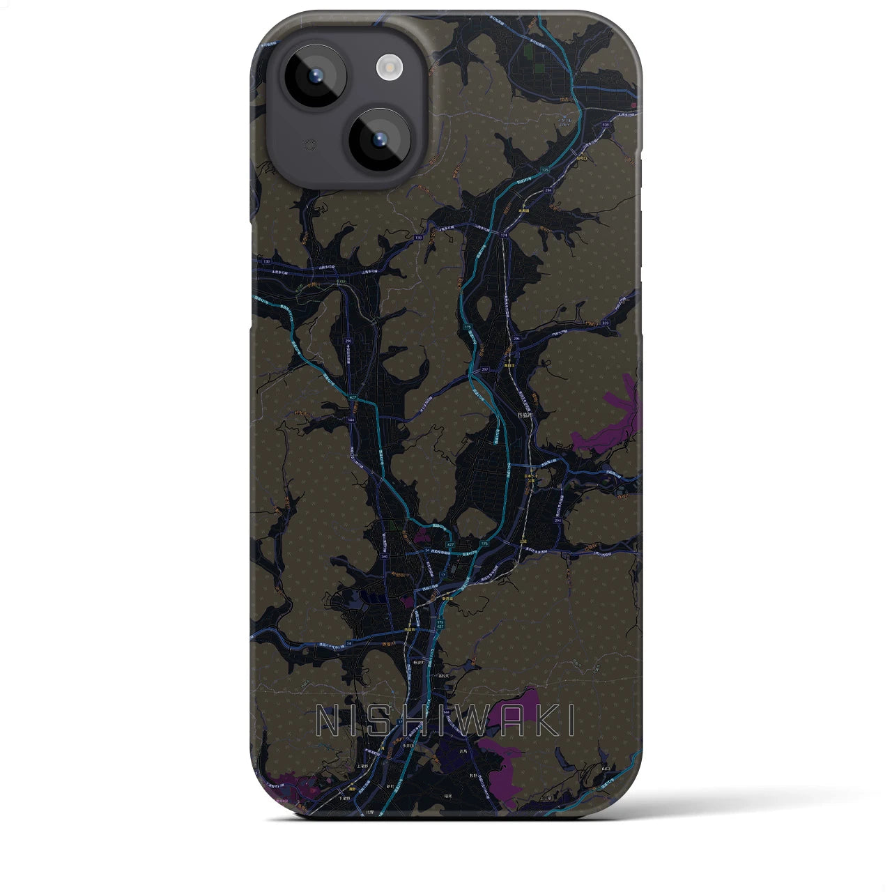 【西脇(兵庫県)】地図柄iPhoneケース(バックカバータイプ)