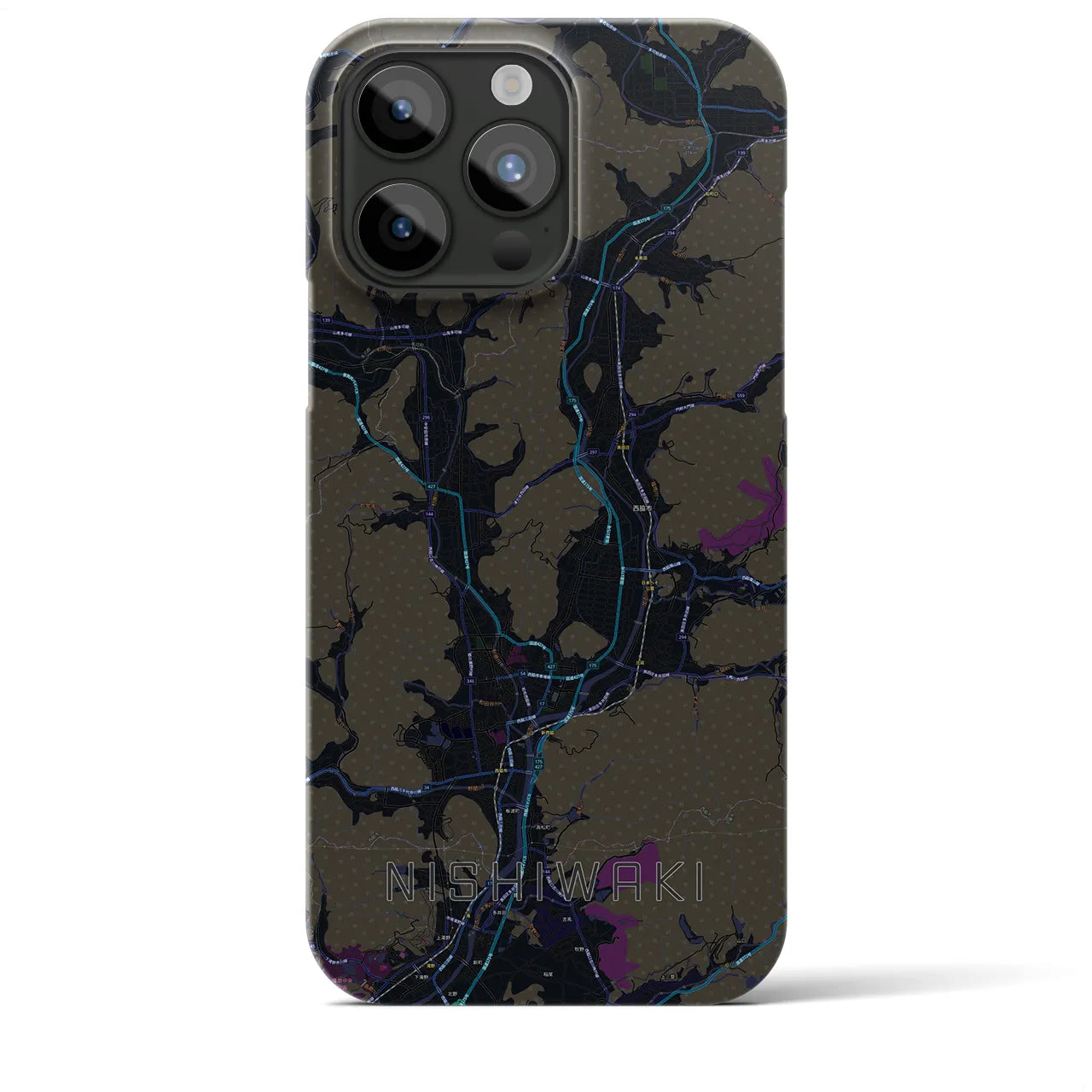 【西脇(兵庫県)】地図柄iPhoneケース(バックカバータイプ)