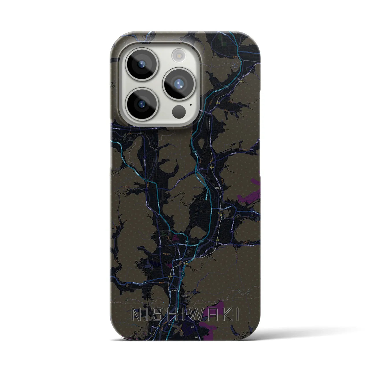 【西脇(兵庫県)】地図柄iPhoneケース(バックカバータイプ)