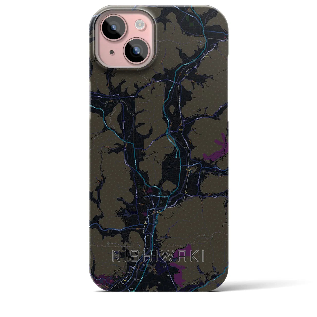 【西脇(兵庫県)】地図柄iPhoneケース(バックカバータイプ)