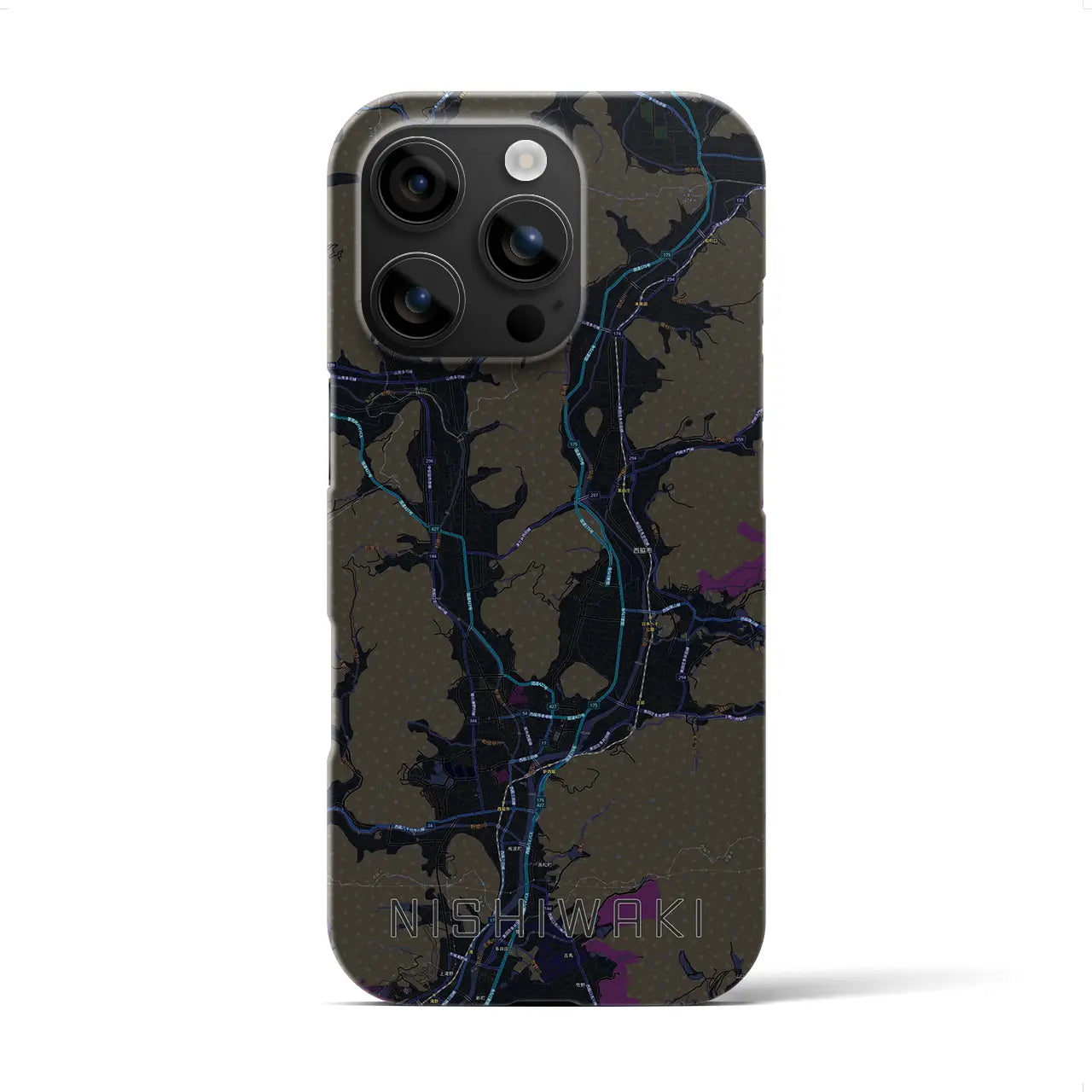 【西脇(兵庫県)】地図柄iPhoneケース(バックカバータイプ)