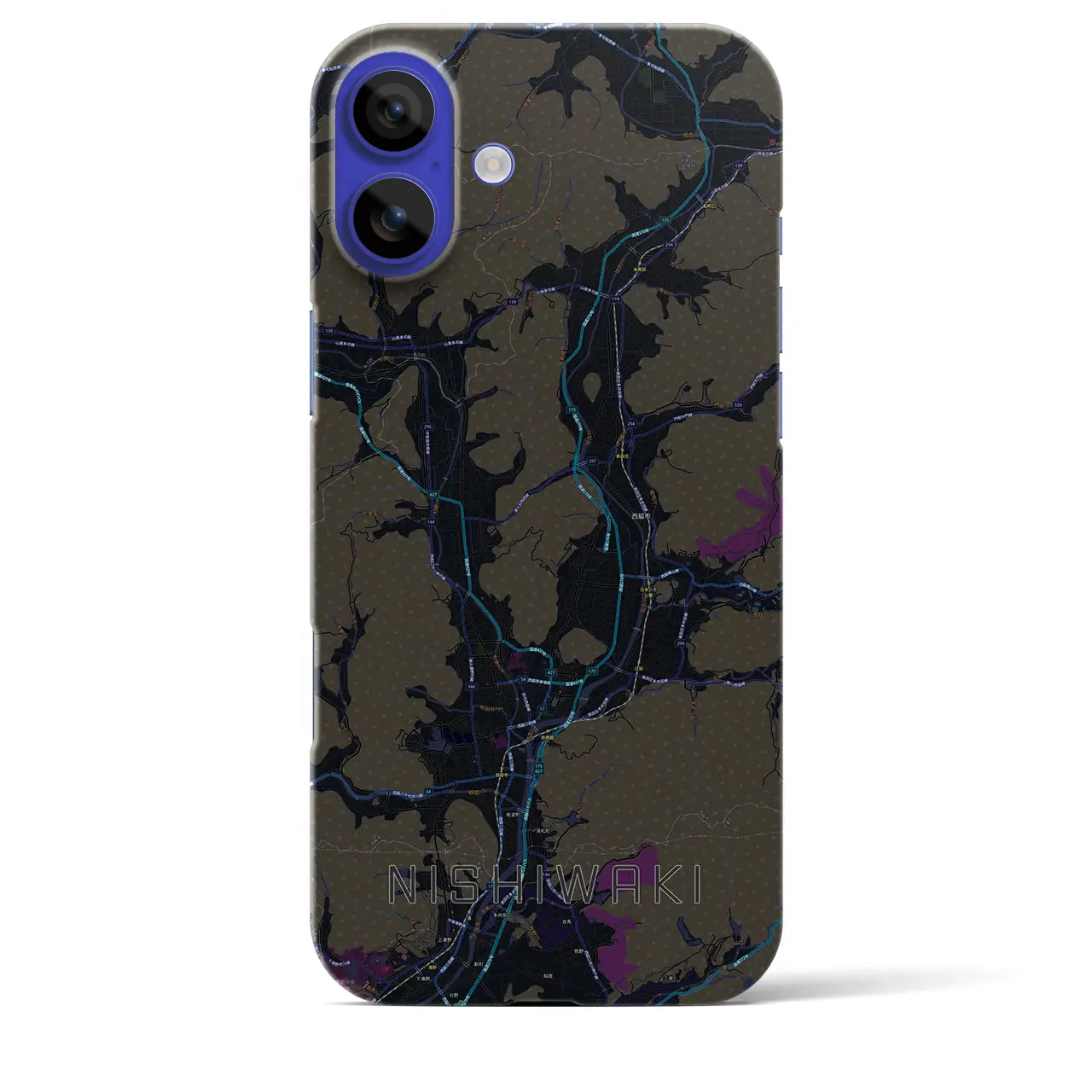 【西脇(兵庫県)】地図柄iPhoneケース(バックカバータイプ)