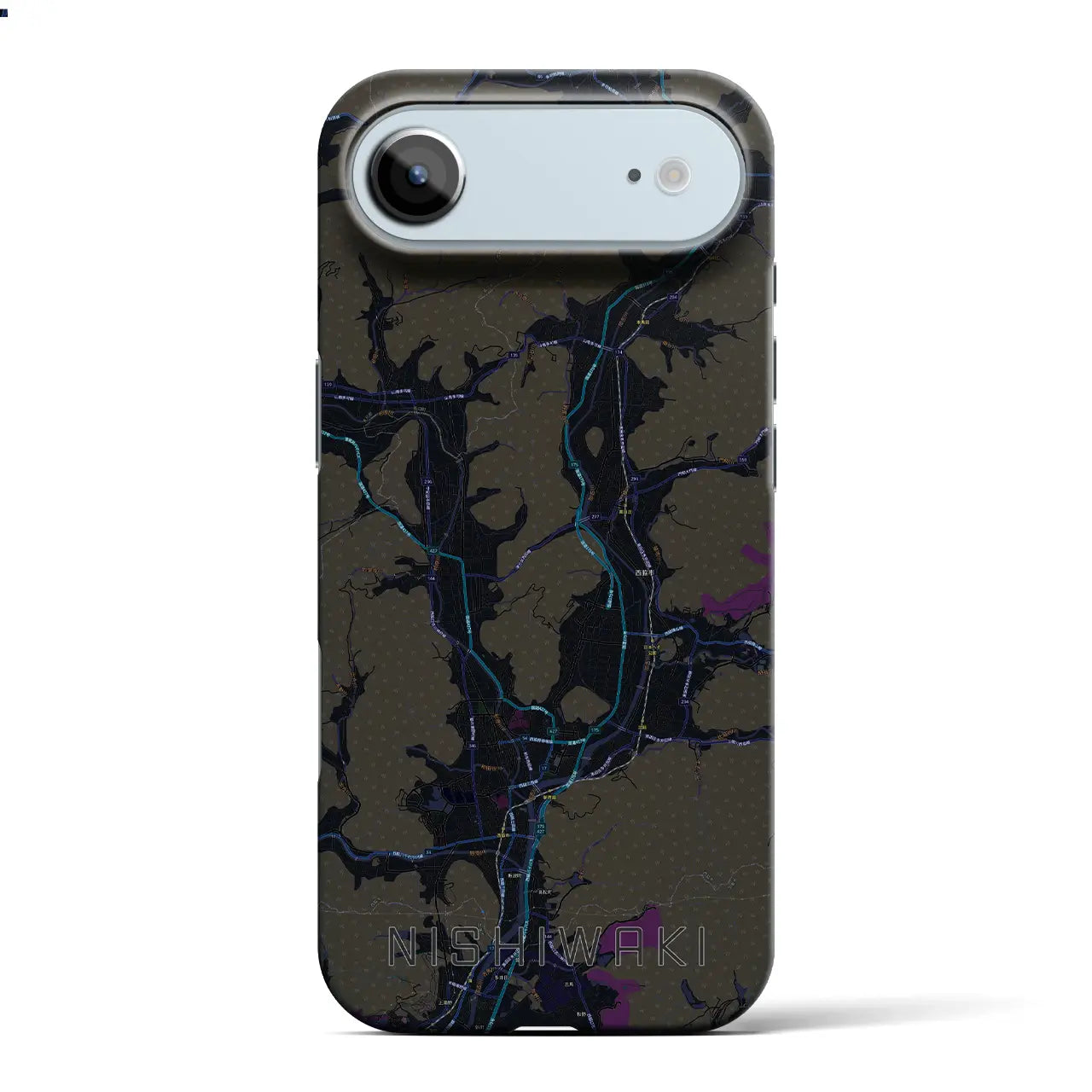 【西脇(兵庫県)】地図柄iPhoneケース(バックカバータイプ)