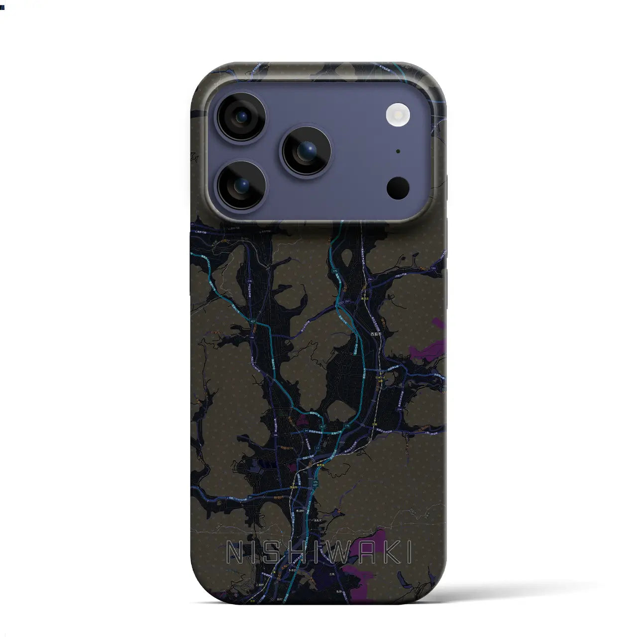 【西脇(兵庫県)】地図柄iPhoneケース(バックカバータイプ)