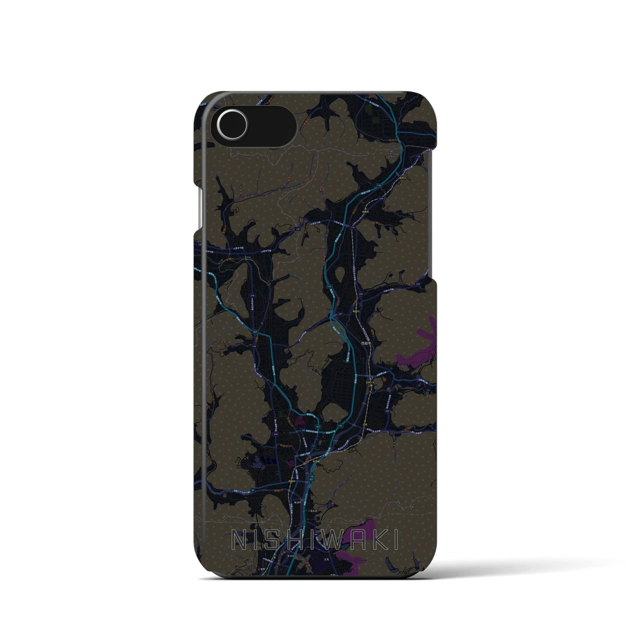 【西脇(兵庫県)】地図柄iPhoneケース(バックカバータイプ)