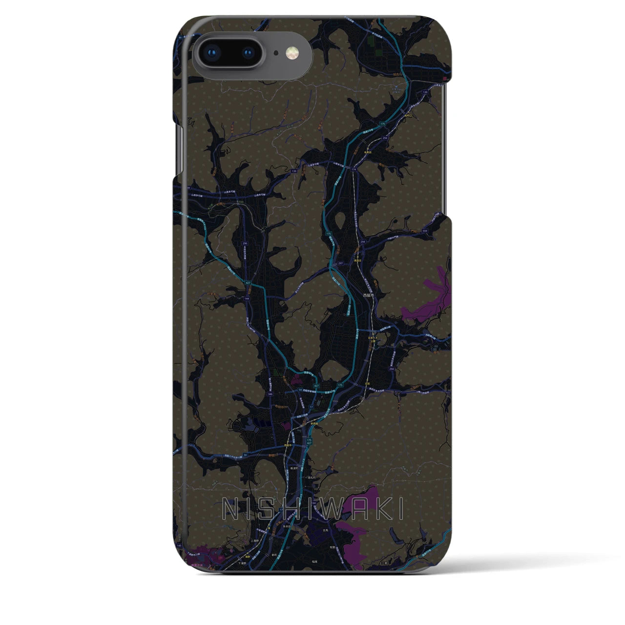 【西脇(兵庫県)】地図柄iPhoneケース(バックカバータイプ)