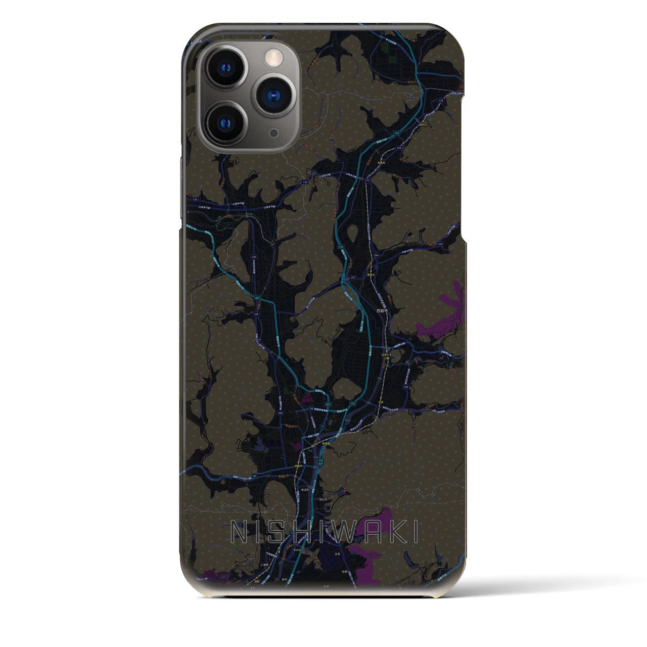 【西脇(兵庫県)】地図柄iPhoneケース(バックカバータイプ)