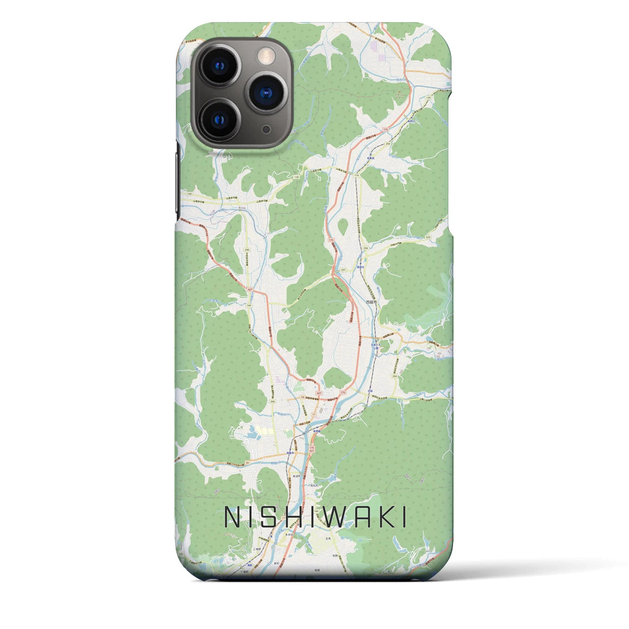 【西脇(兵庫県)】地図柄iPhoneケース(バックカバータイプ)