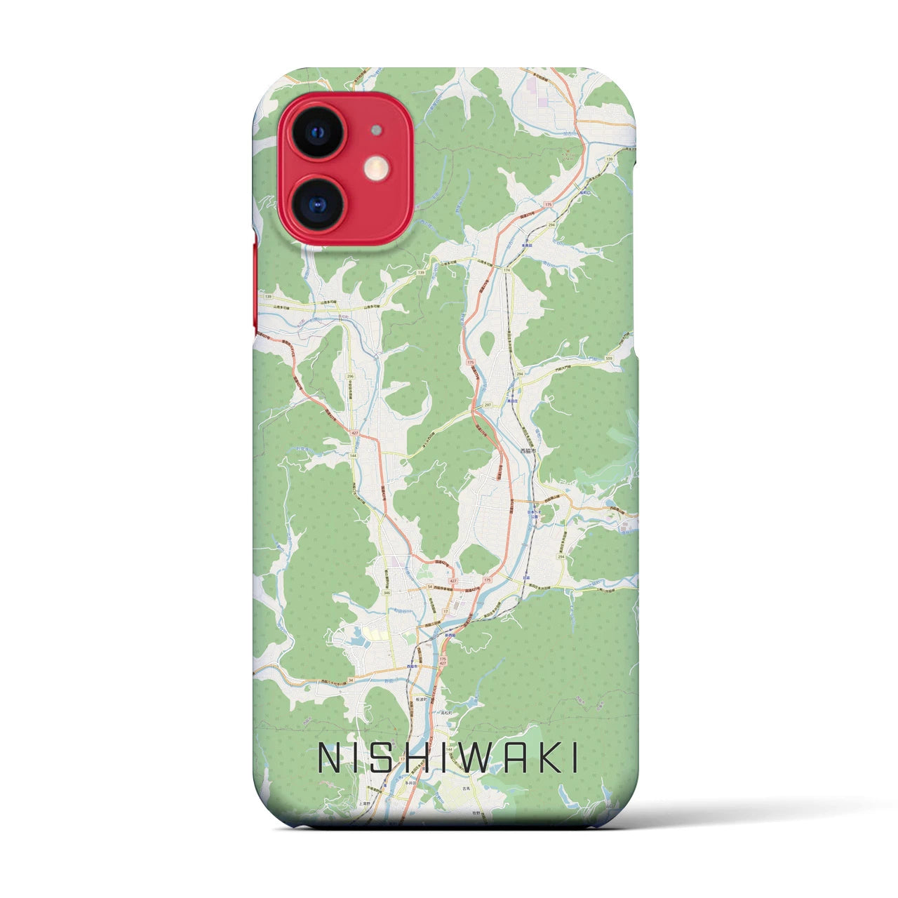 【西脇(兵庫県)】地図柄iPhoneケース(バックカバータイプ)