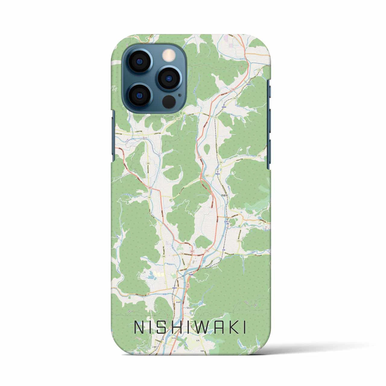 【西脇(兵庫県)】地図柄iPhoneケース(バックカバータイプ)