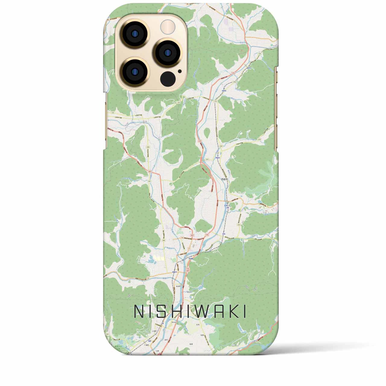 【西脇(兵庫県)】地図柄iPhoneケース(バックカバータイプ)