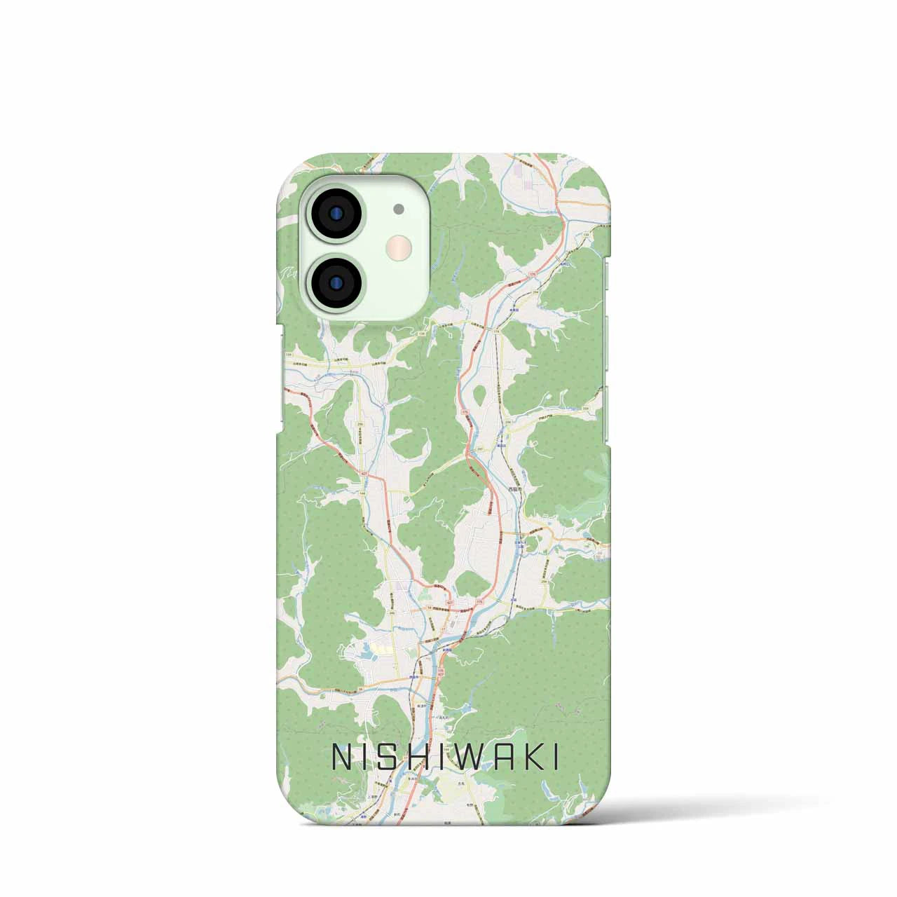 【西脇(兵庫県)】地図柄iPhoneケース(バックカバータイプ)