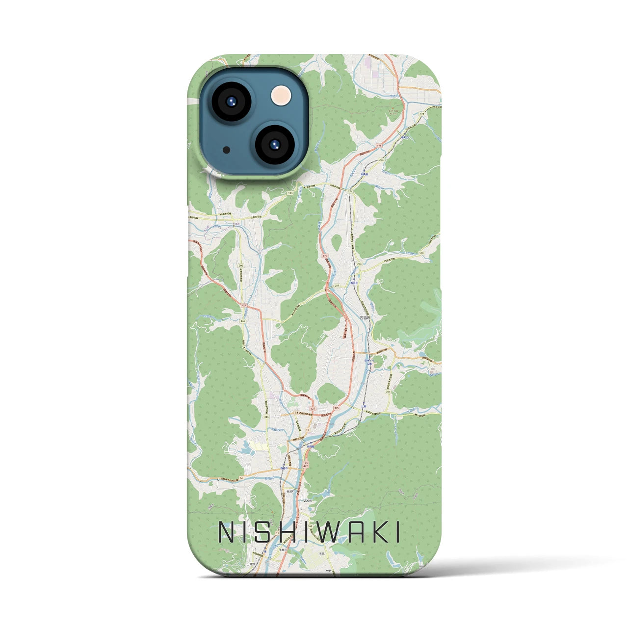 【西脇(兵庫県)】地図柄iPhoneケース(バックカバータイプ)