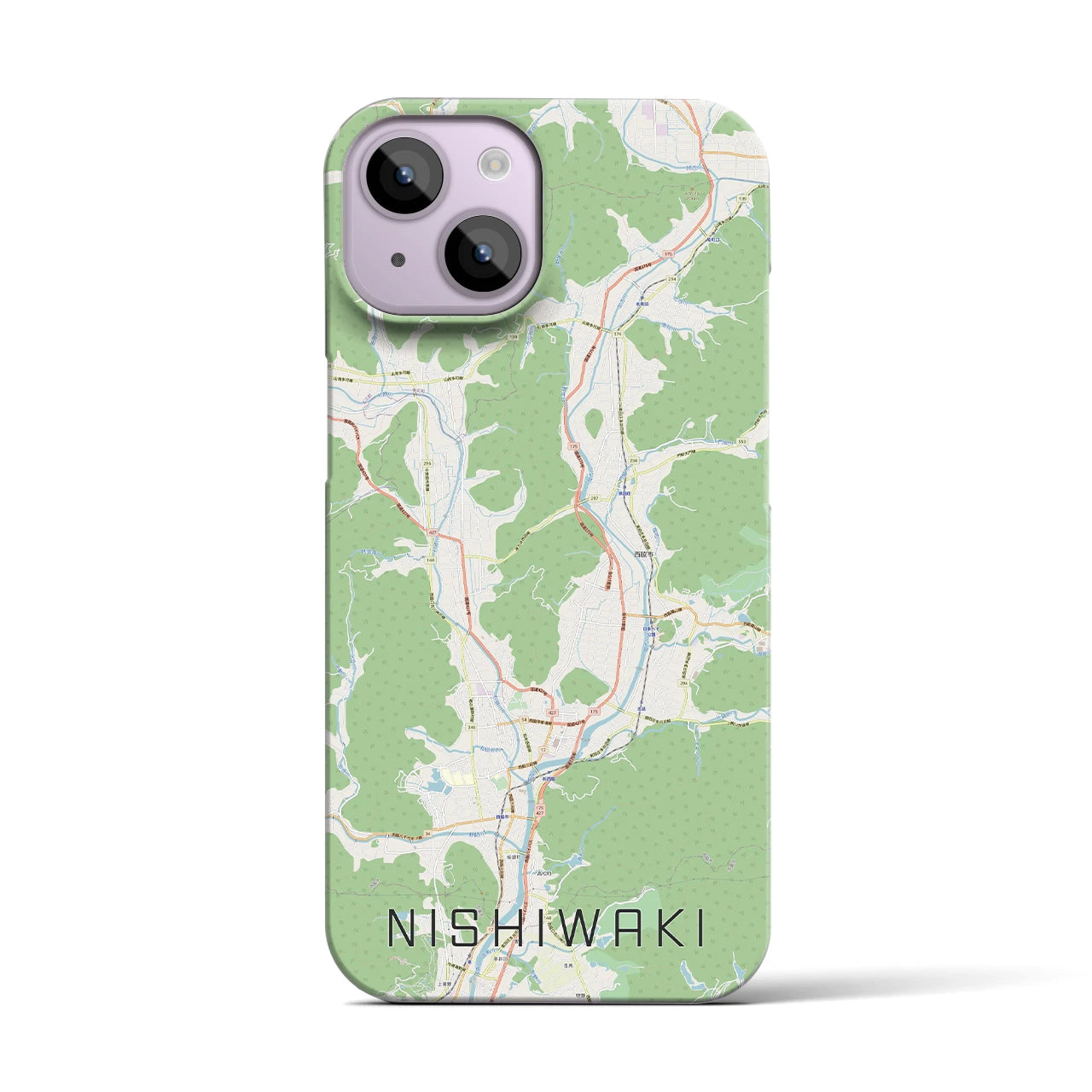 【西脇(兵庫県)】地図柄iPhoneケース(バックカバータイプ)