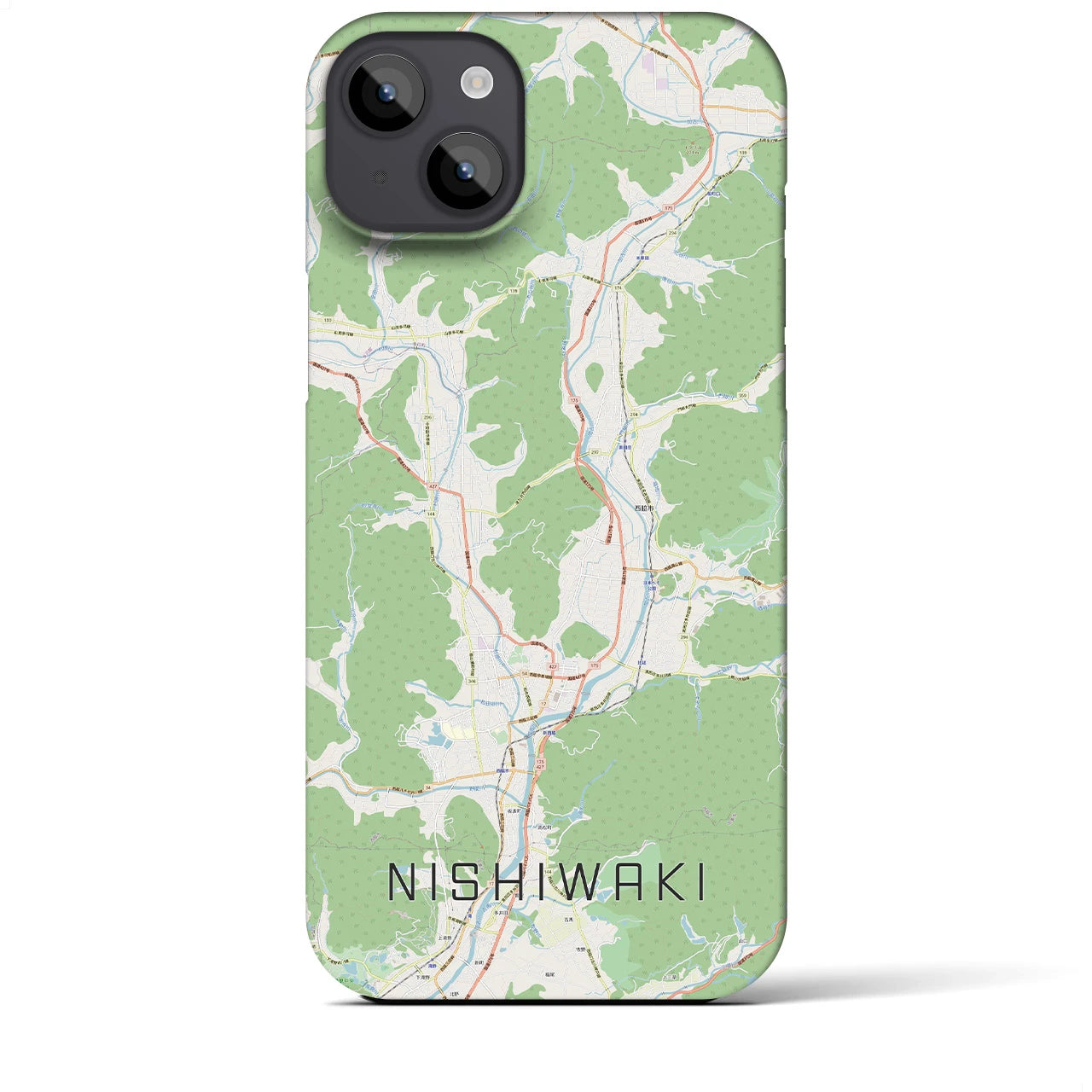 【西脇(兵庫県)】地図柄iPhoneケース(バックカバータイプ)