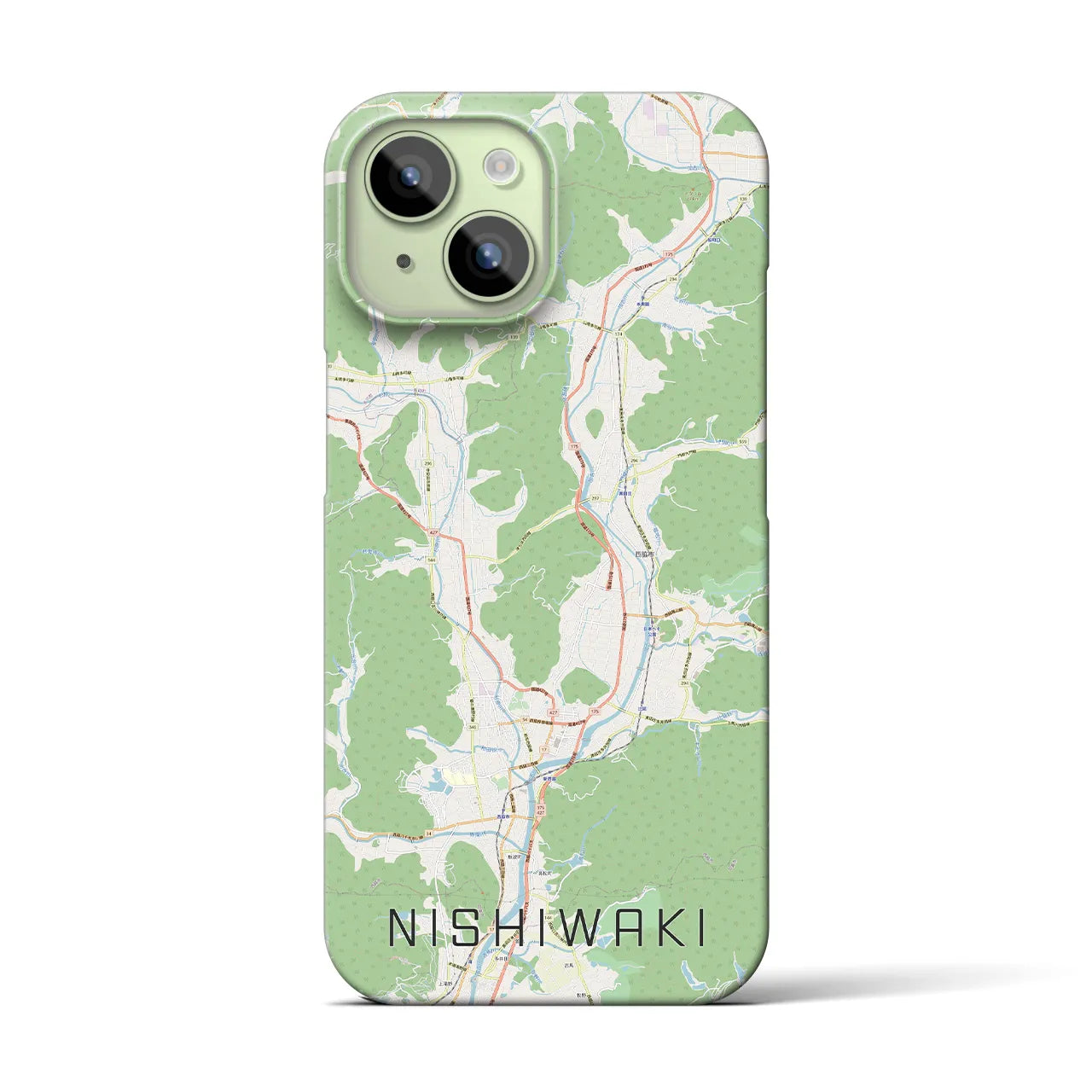 【西脇(兵庫県)】地図柄iPhoneケース(バックカバータイプ)
