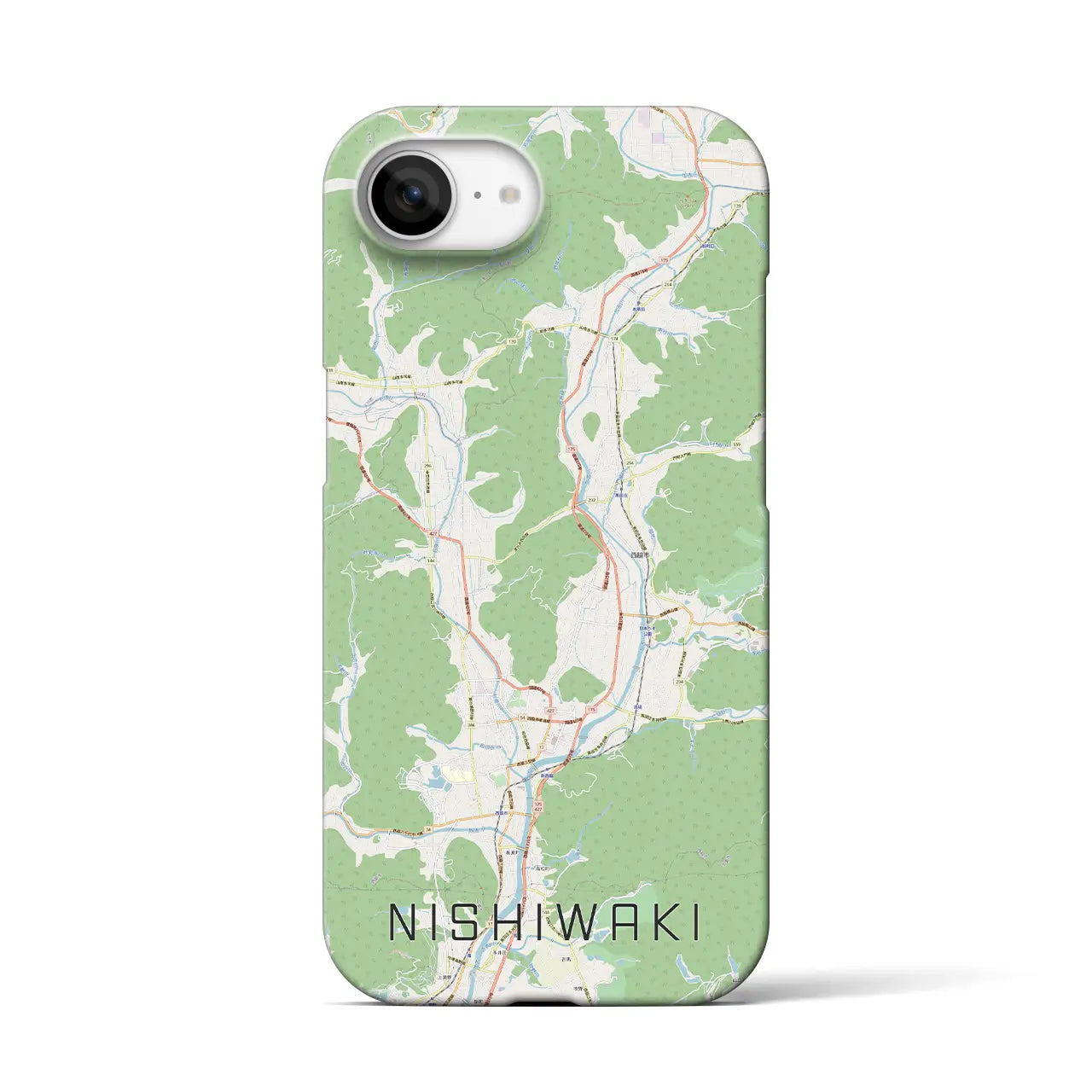 【西脇(兵庫県)】地図柄iPhoneケース(バックカバータイプ)