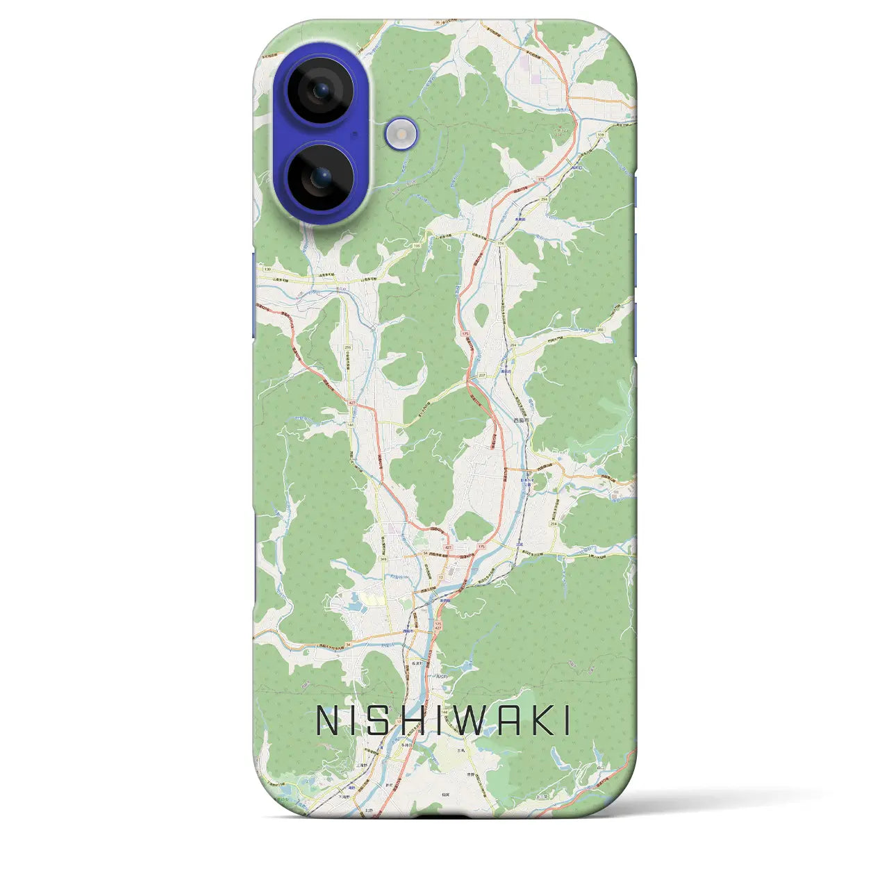 【西脇(兵庫県)】地図柄iPhoneケース(バックカバータイプ)