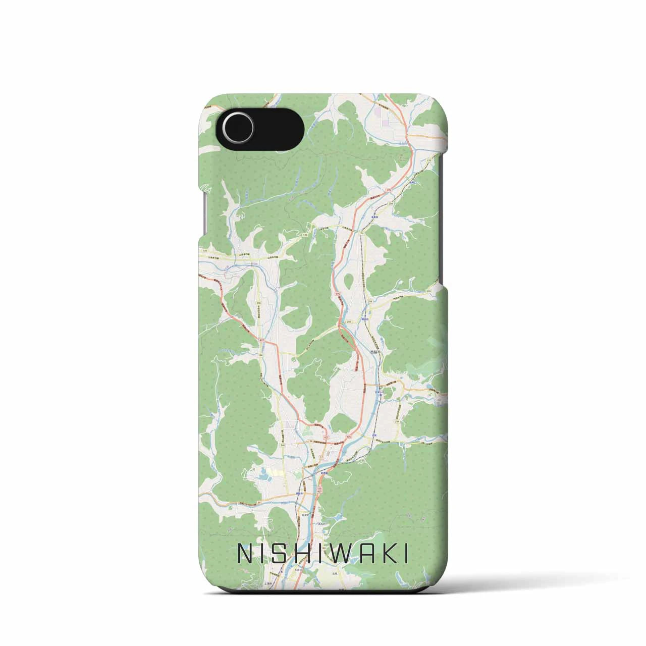 【西脇(兵庫県)】地図柄iPhoneケース(バックカバータイプ)