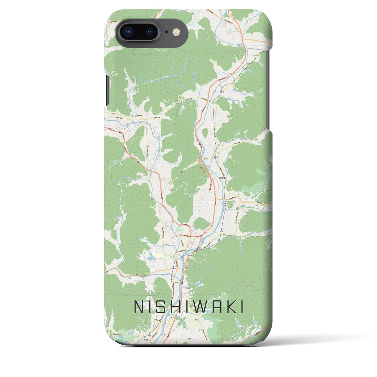 【西脇(兵庫県)】地図柄iPhoneケース(バックカバータイプ)