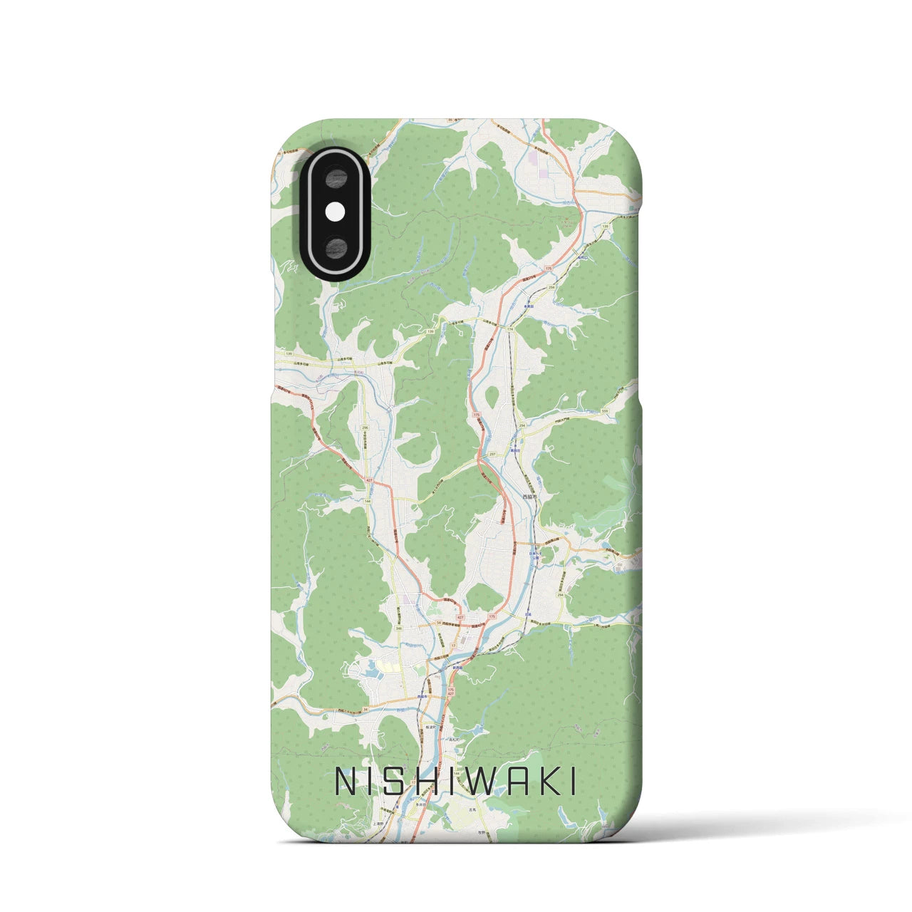 【西脇(兵庫県)】地図柄iPhoneケース(バックカバータイプ)