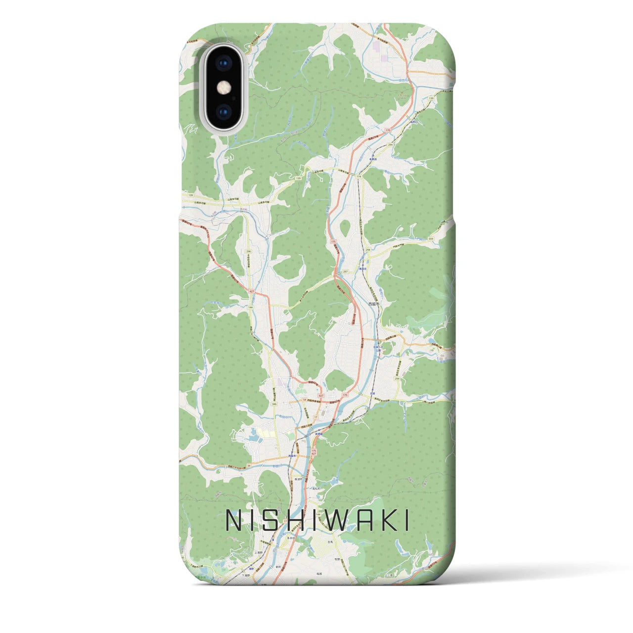 【西脇(兵庫県)】地図柄iPhoneケース(バックカバータイプ)