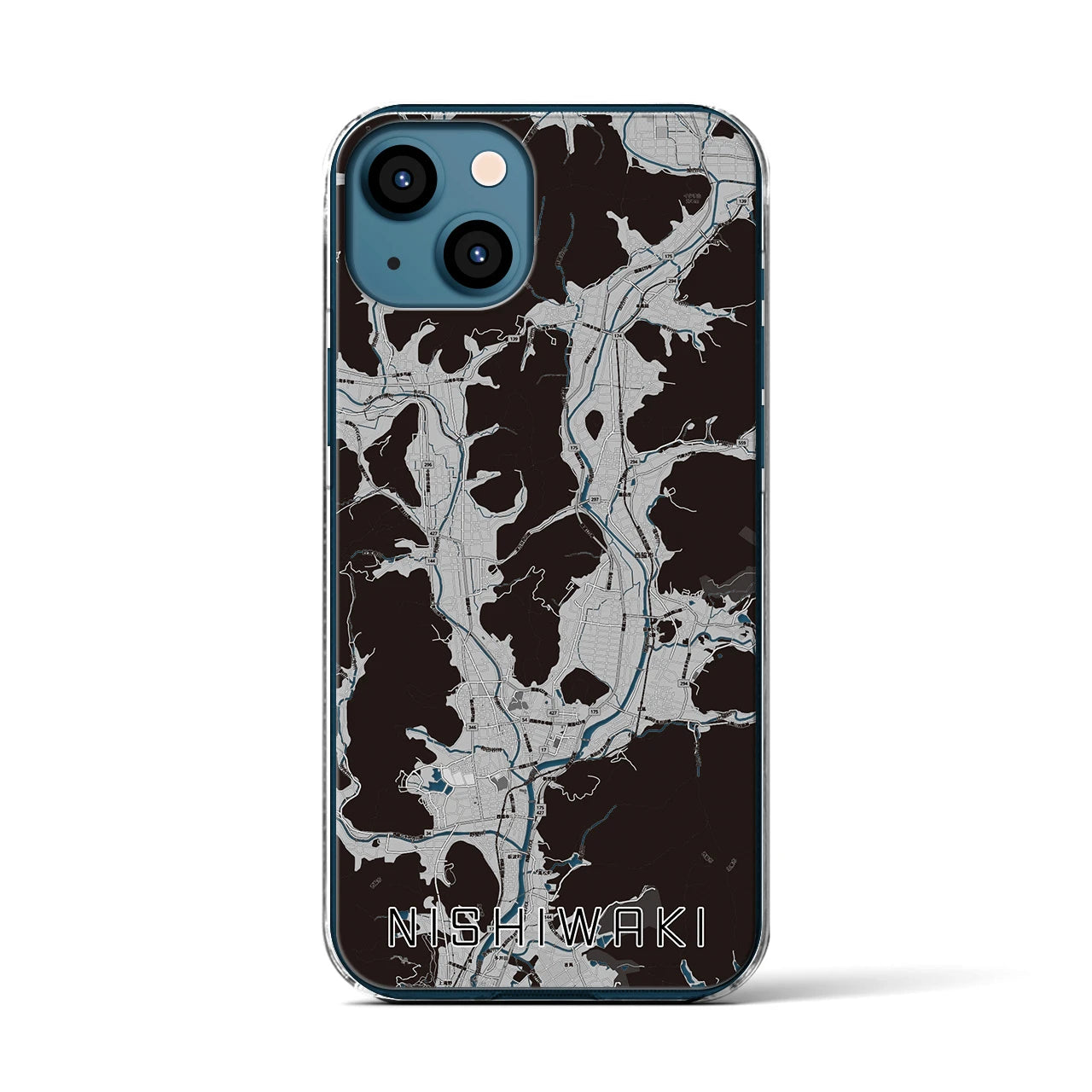 【西脇(兵庫県)】地図柄iPhoneケース(クリアタイプ)